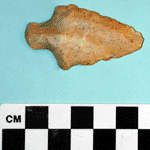 Chert point found on Padre Island and stored in the park's museum collection.